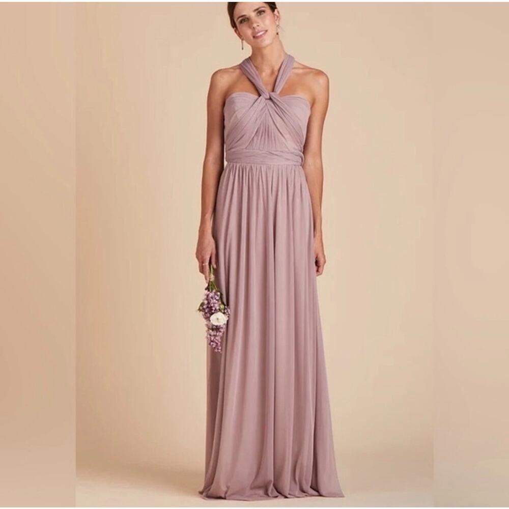 Birdy Grey Chicky Bridesmaid Dress XSmall Mauve‎ Strapless Maxi Formal Gown NWT